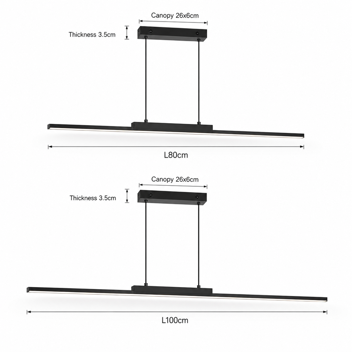 Long Dimmable LED Pendant