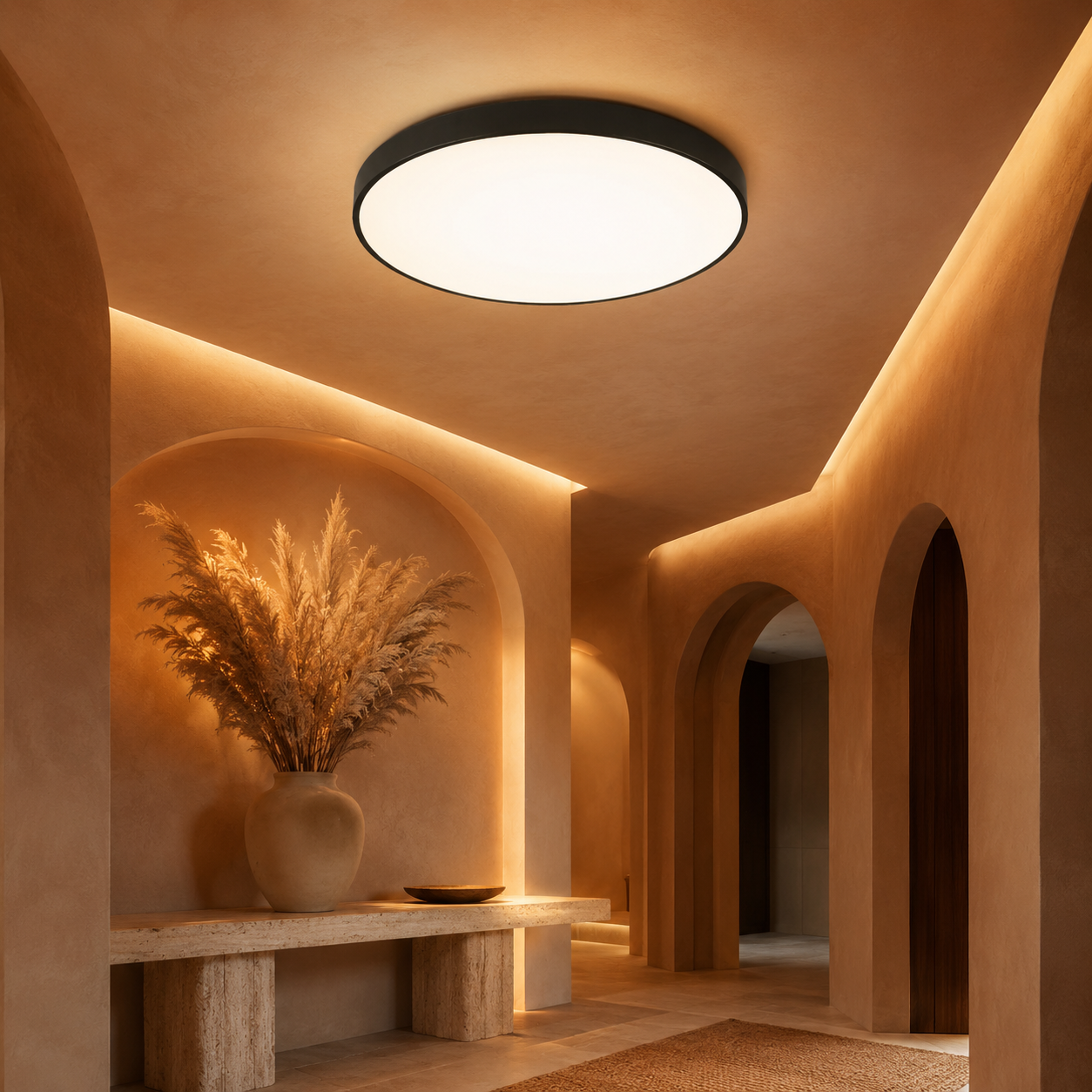 LED Ceiling Light Round Flush Mount Dimmable Modern