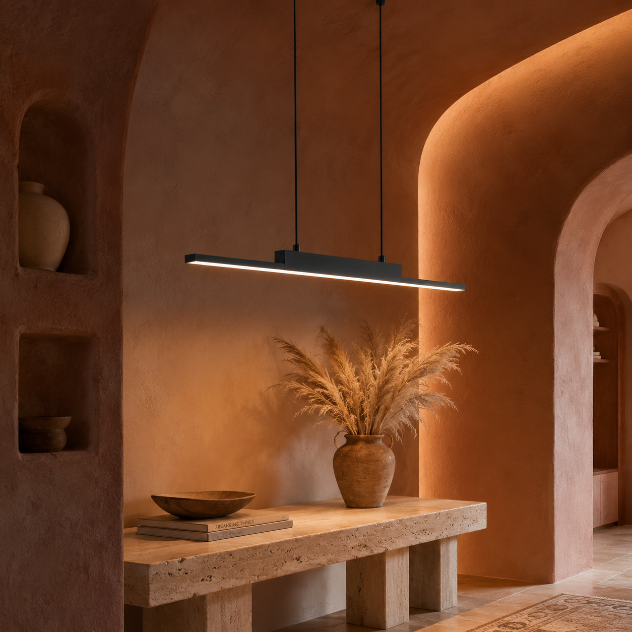 Long LED Pendant Light – Modern & Dimmable