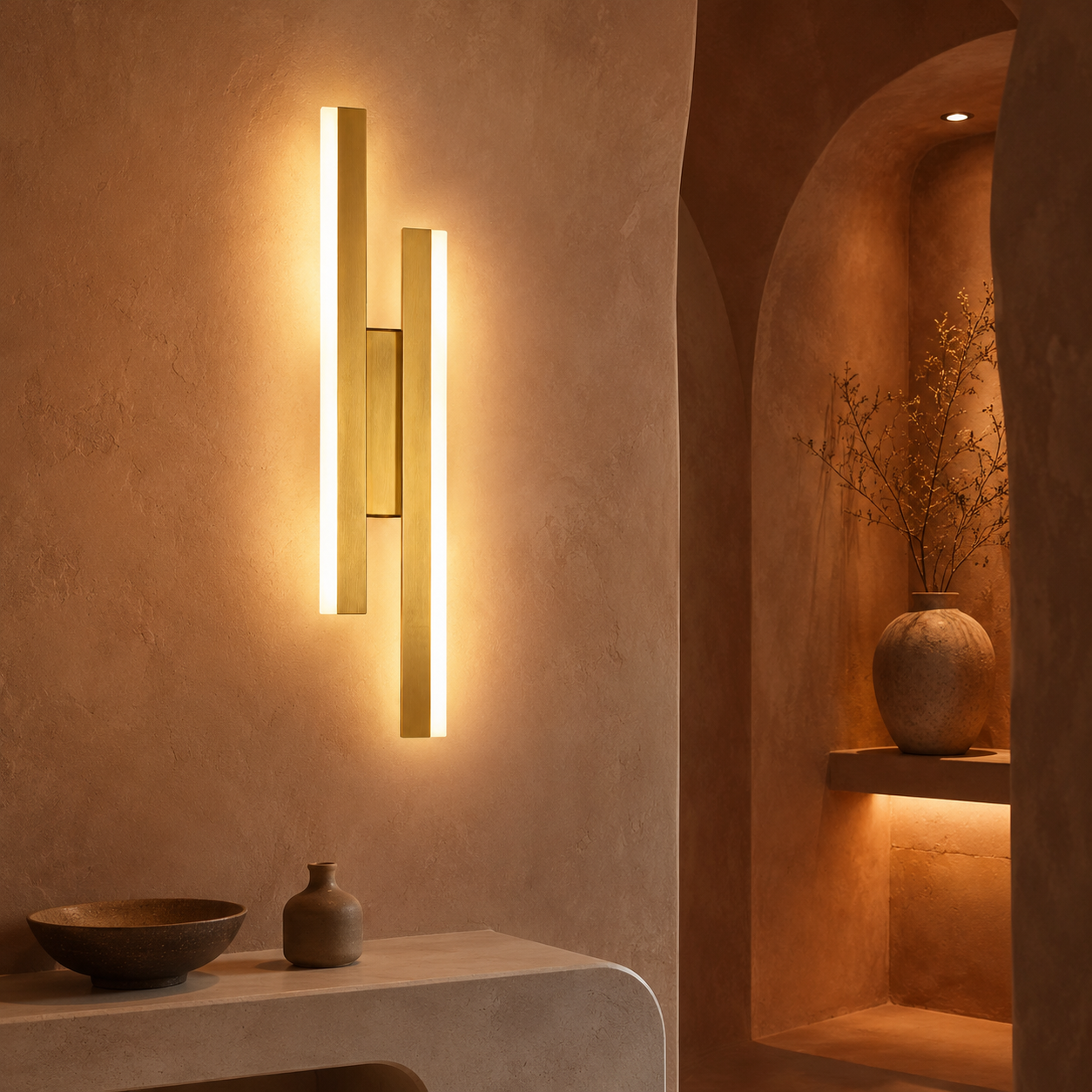 LED Wall Light Linear Gold Modern