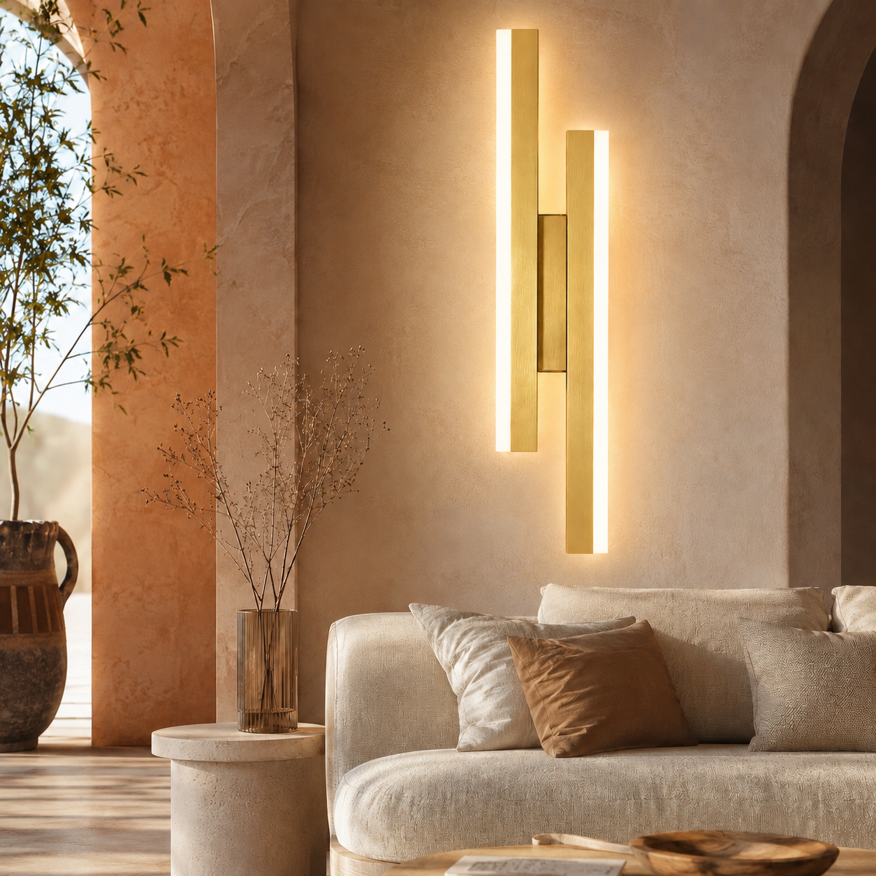 LED Wall Light Linear Gold Modern