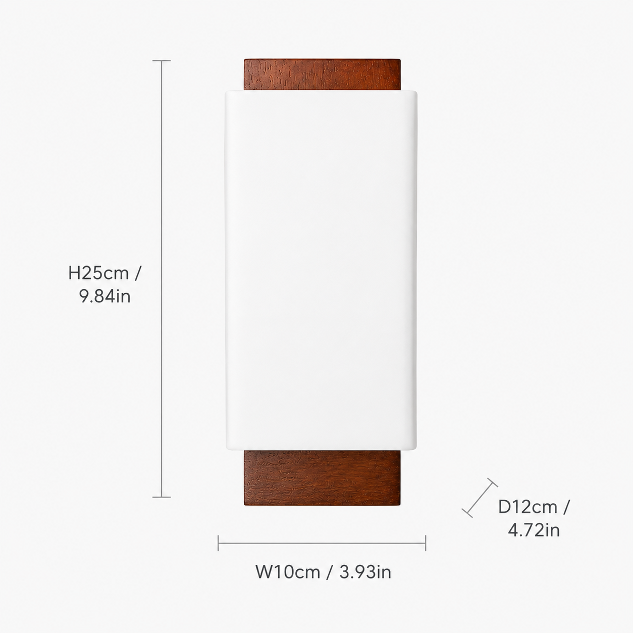Wall Light Vintage Wood & Glass