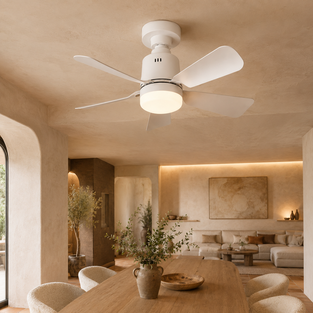 Ceiling Fan Light E27 Socket Dimmable Remote