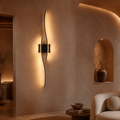 LED Wall Light Wave Black Modern