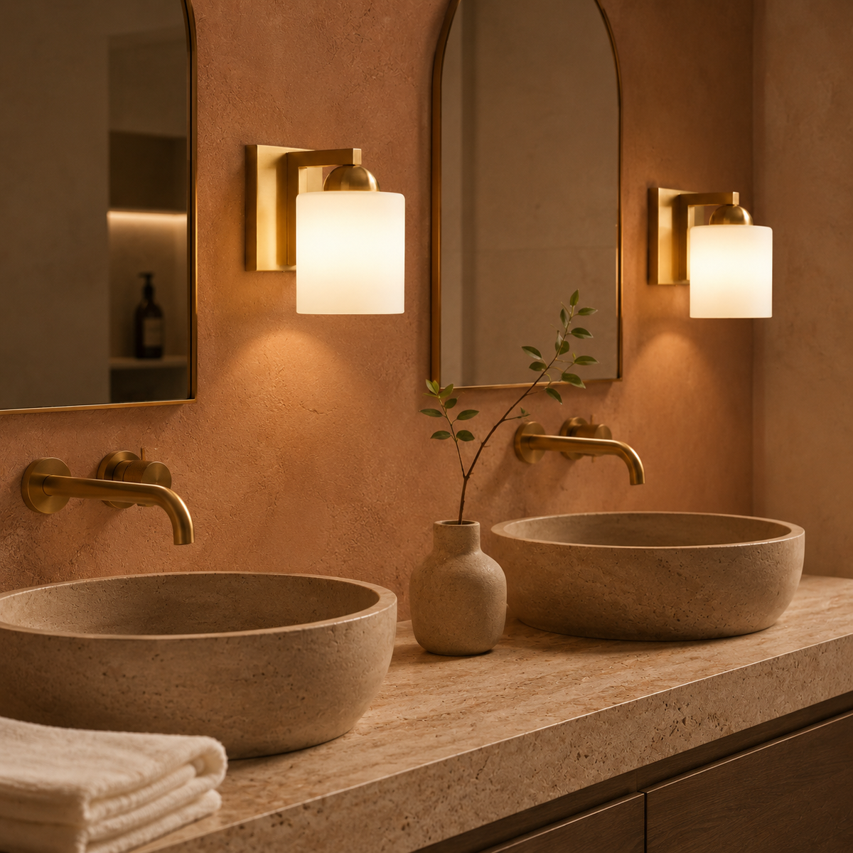 Vanity Opal Glass Wall Light