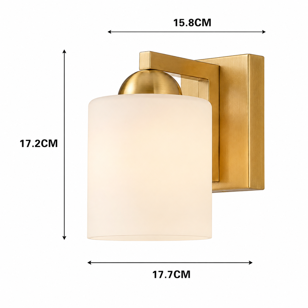 Vanity Opal Glass Wall Light