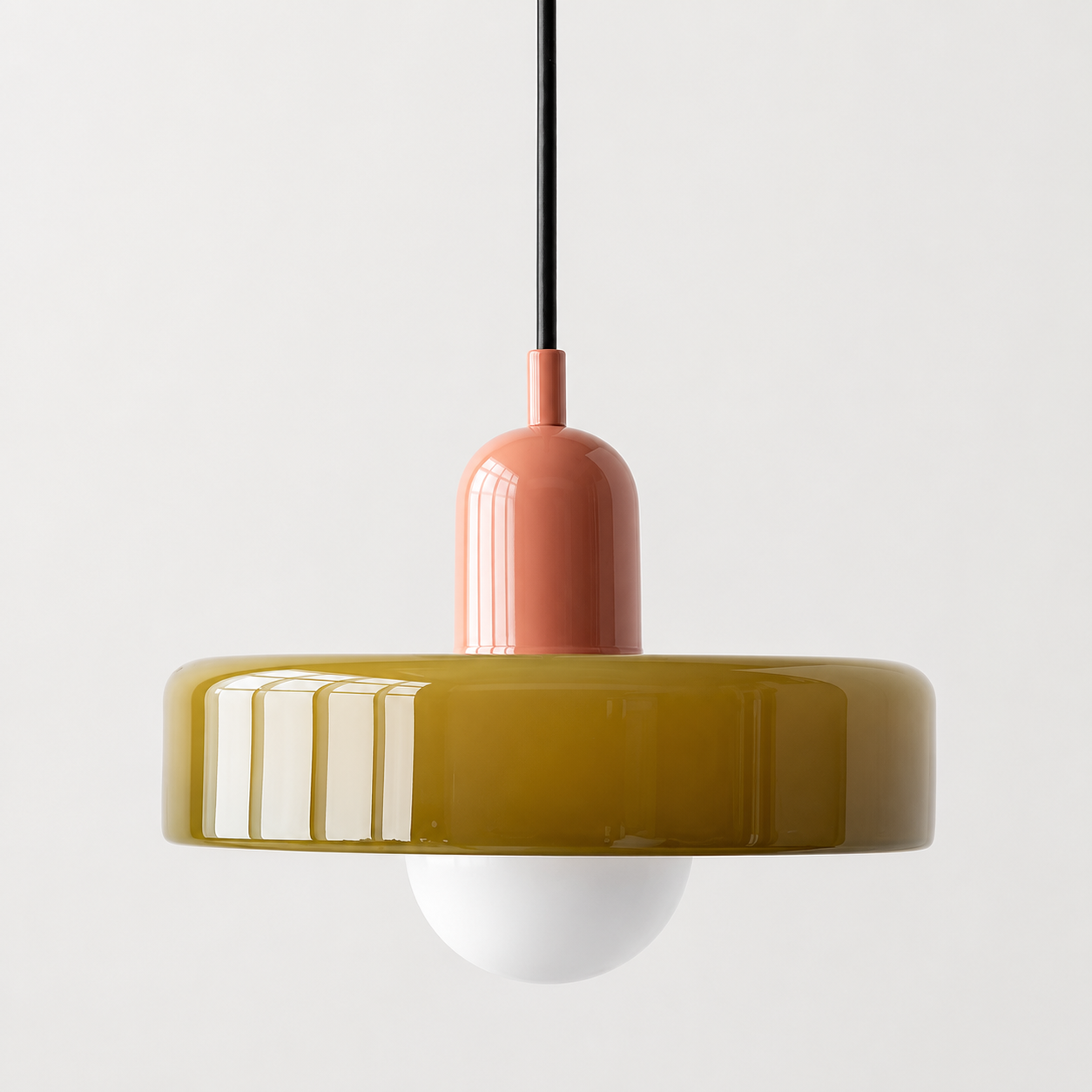 Nordic Glass Pendant Light Retro Hand-Blown