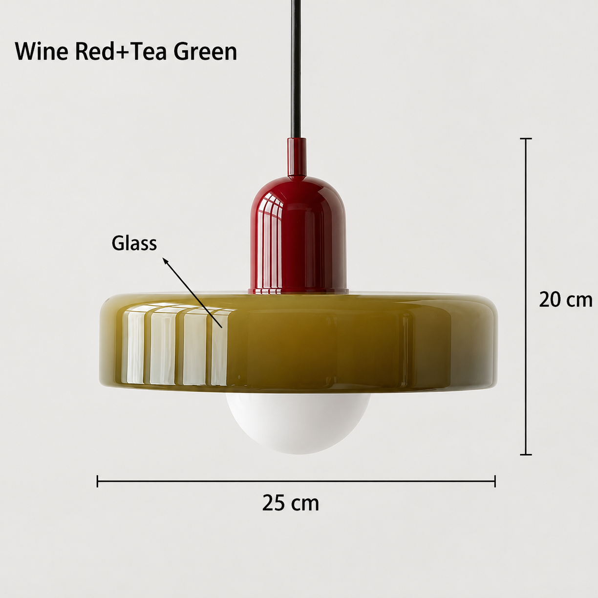 Nordic Glass Pendant Light Retro Hand-Blown