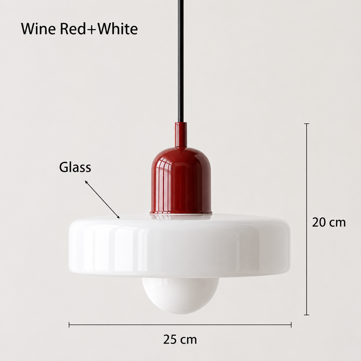 Nordic Glass Pendant Light Retro Hand-Blown