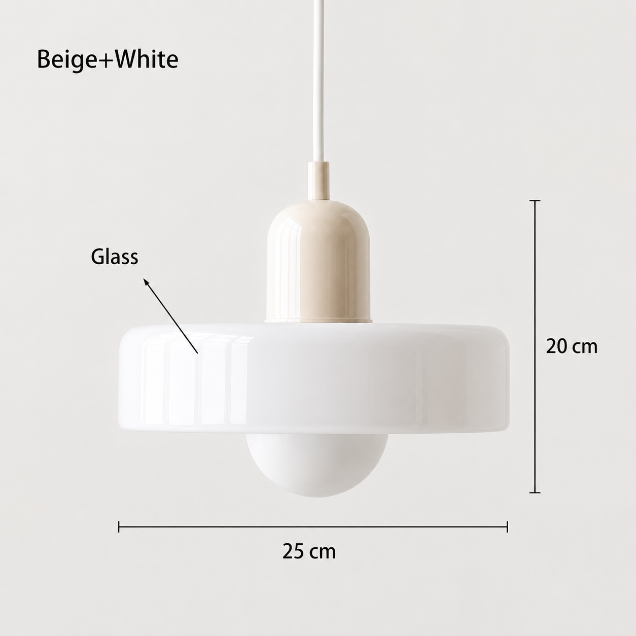 Nordic Glass Pendant Light Retro Hand-Blown