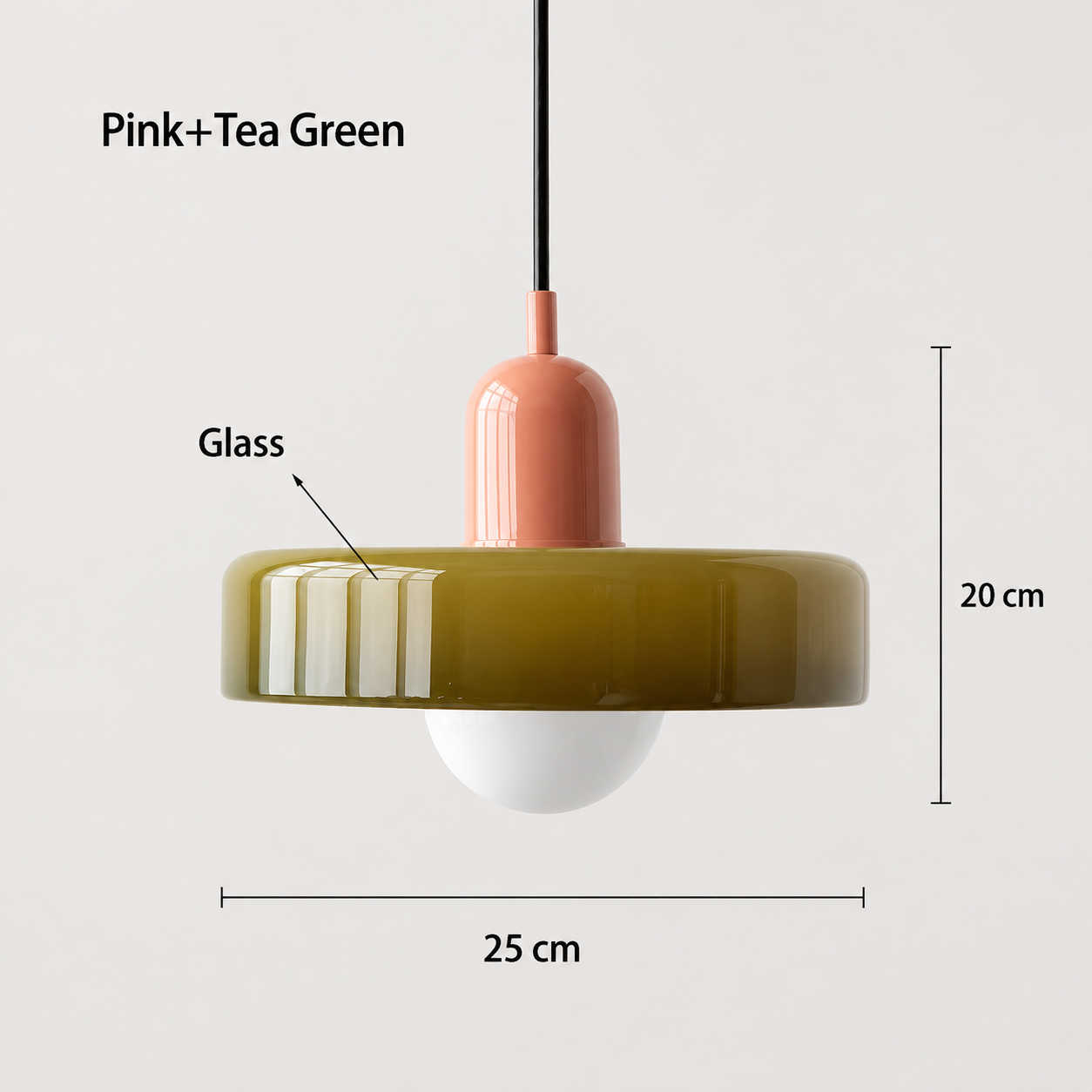 Nordic Glass Pendant Light Retro Hand-Blown