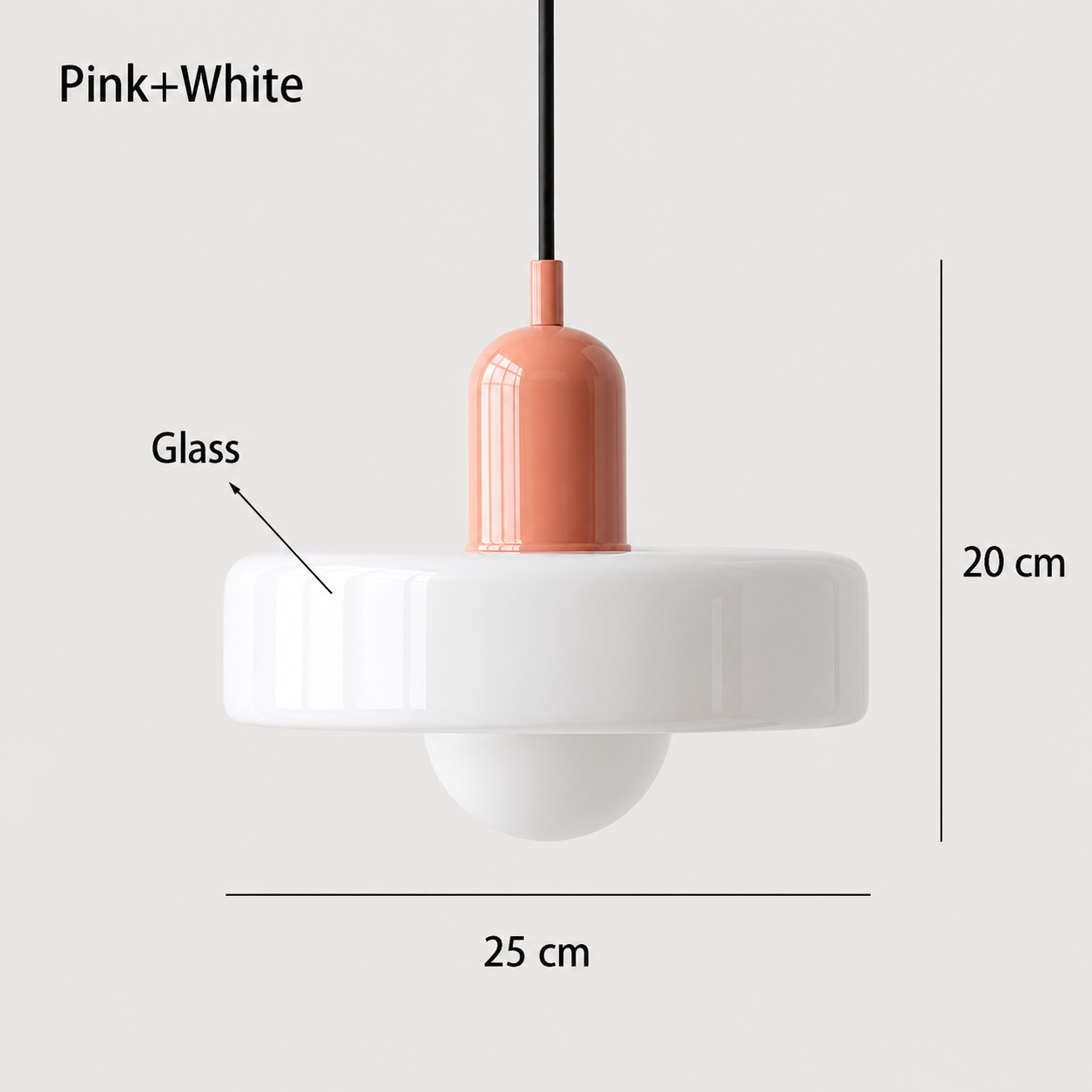 Nordic Glass Pendant Light Retro Hand-Blown