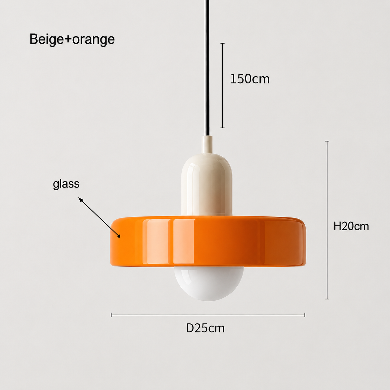 Nordic Glass Pendant Light Retro Hand-Blown