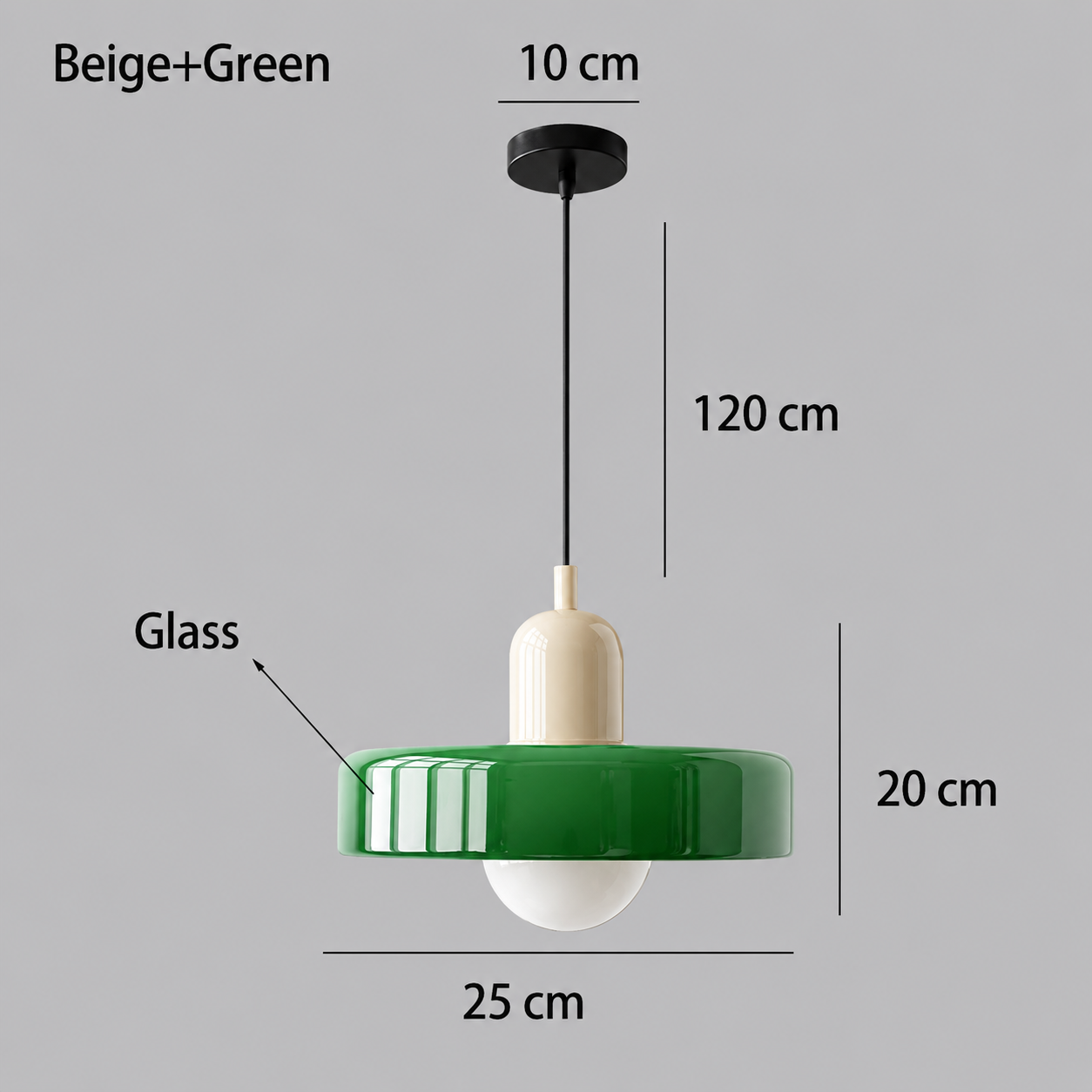 Nordic Glass Pendant Light Retro Hand-Blown