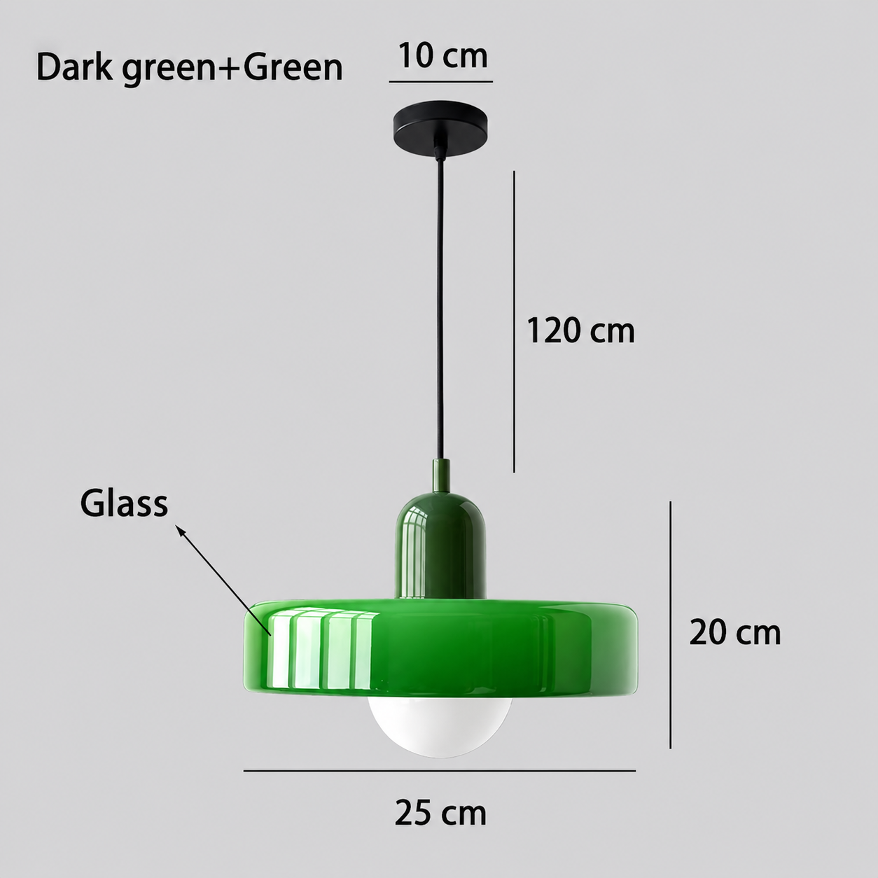Nordic Glass Pendant Light Retro Hand-Blown