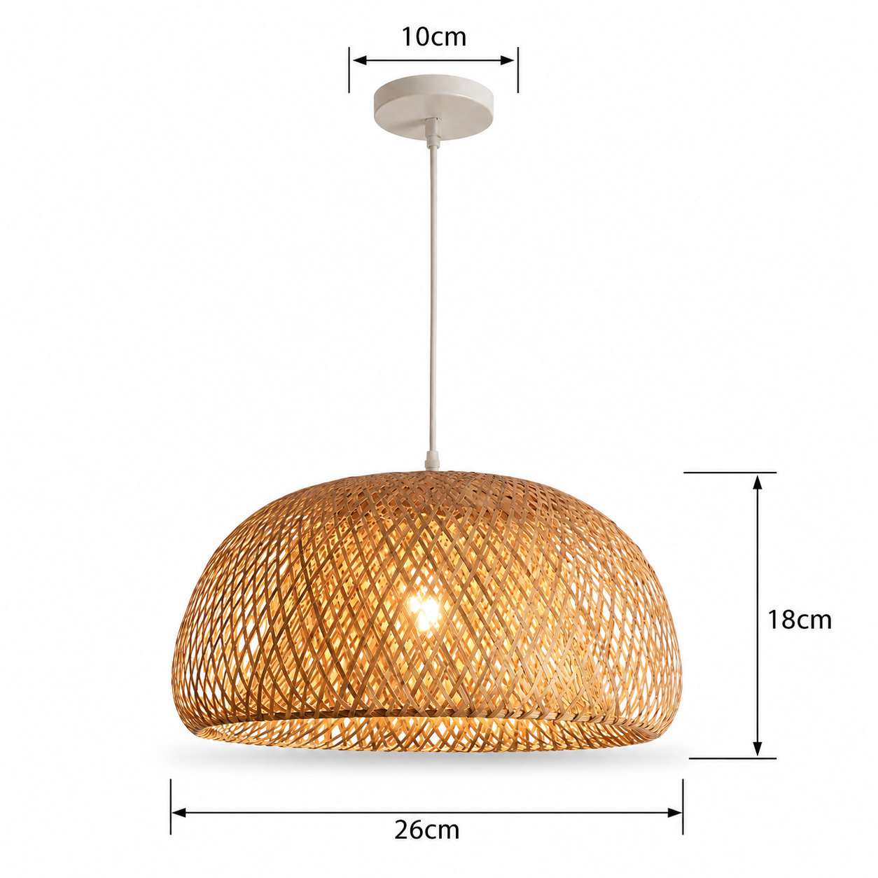 Japandi Bohemian Rattan Pendant Light Woven