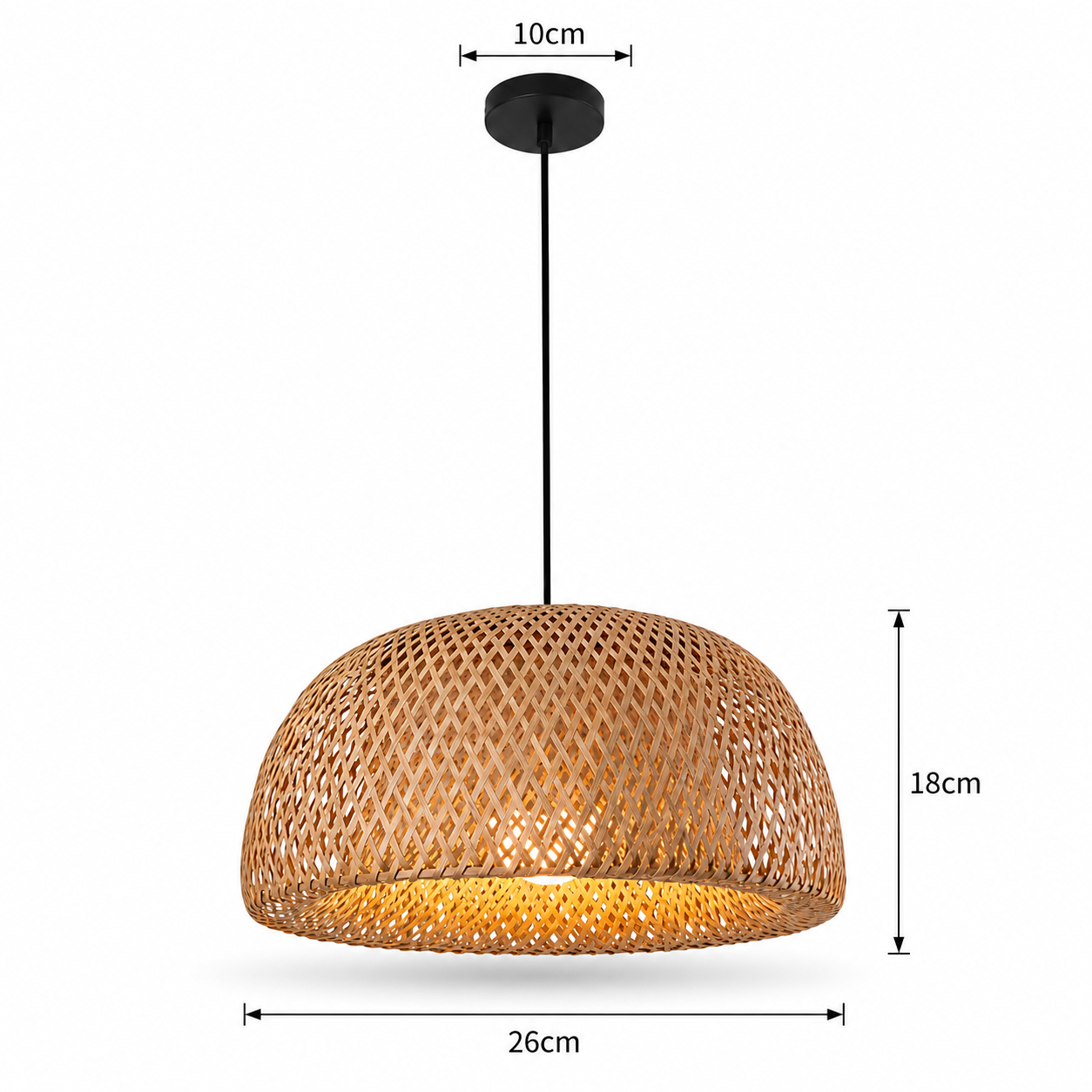 Japandi Bohemian Rattan Pendant Light Woven