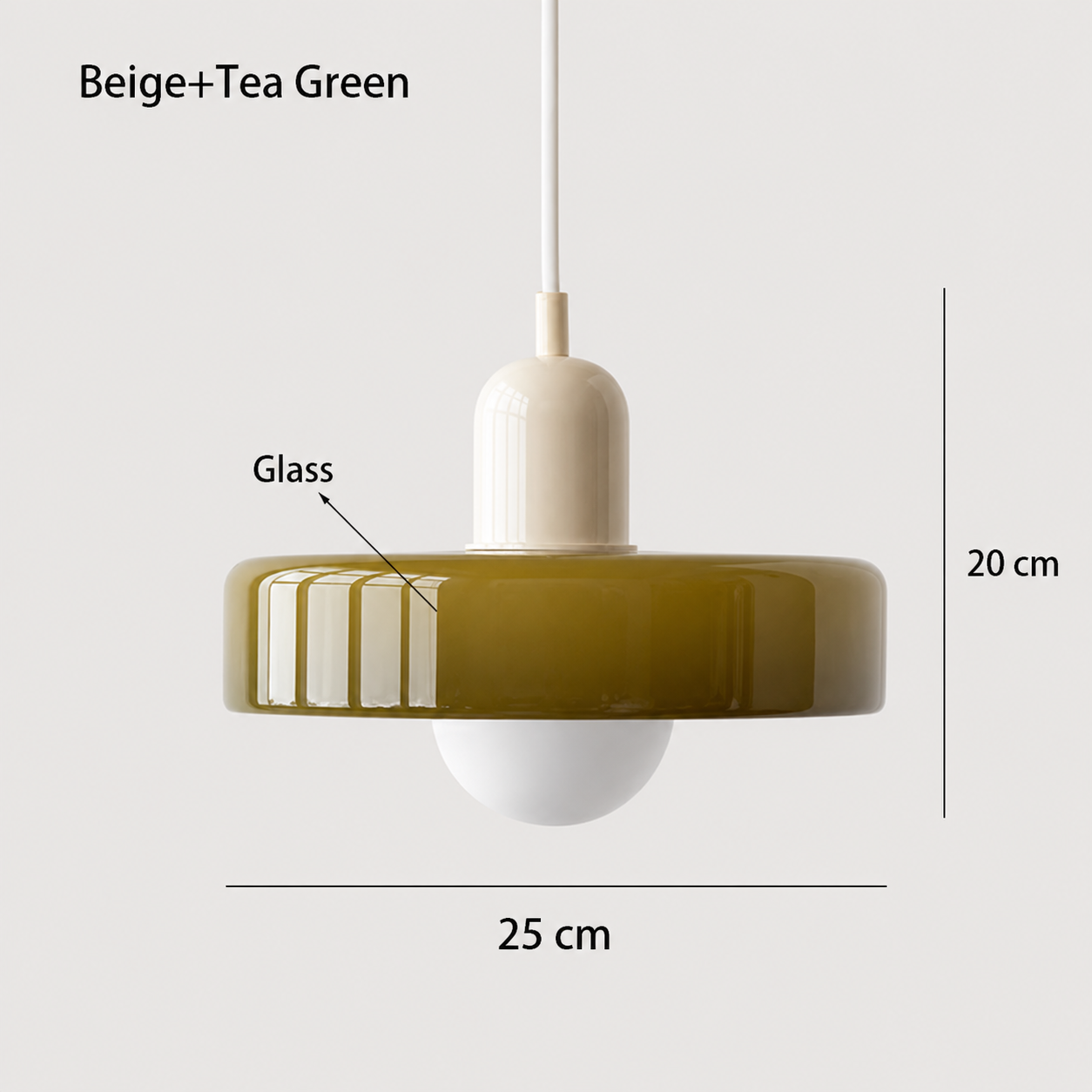 Nordic Glass Pendant Light Retro Hand-Blown
