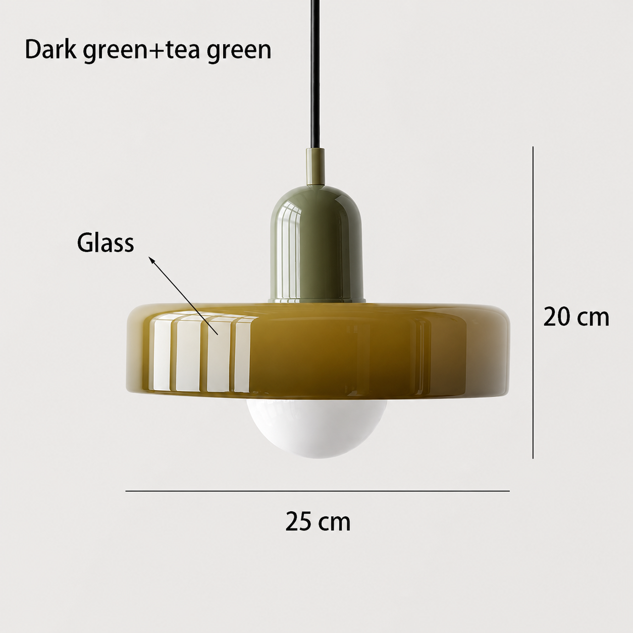 Nordic Glass Pendant Light Retro Hand-Blown