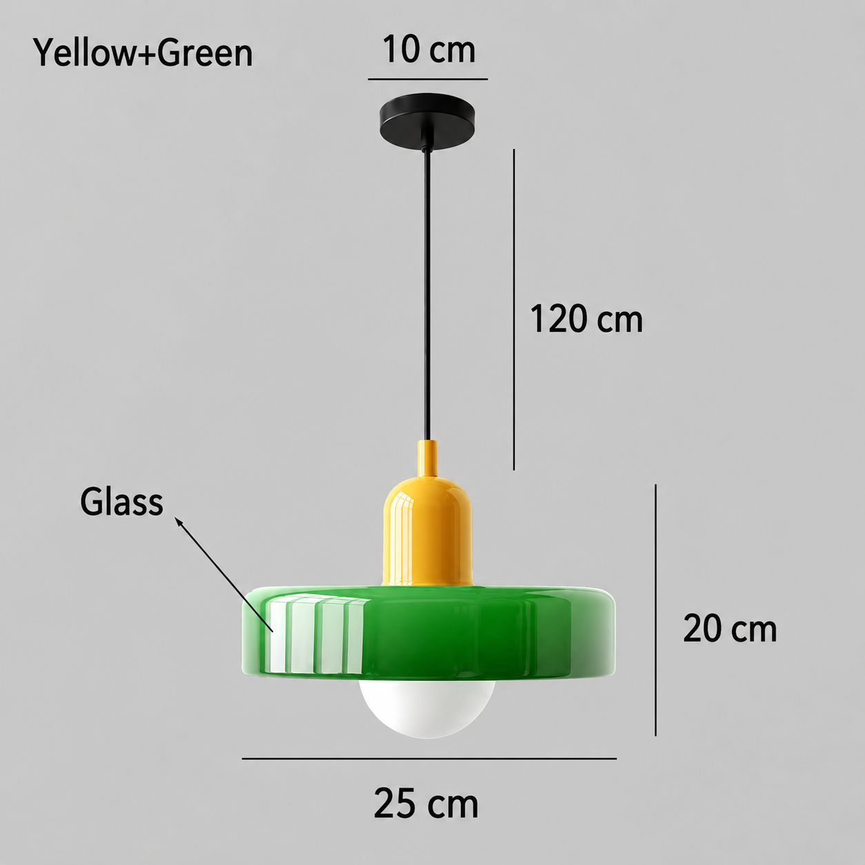 Nordic Glass Pendant Light Retro Hand-Blown