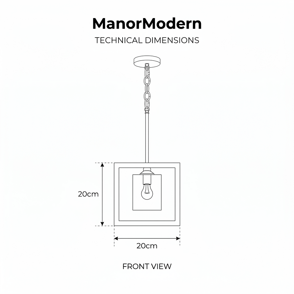 Pendant Light Cube Modern Gold Glass